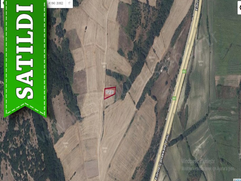 Edirne Uzunköprü Hamidiye Köyünde Satılık Arsa , 162 m2 Yolu Var 