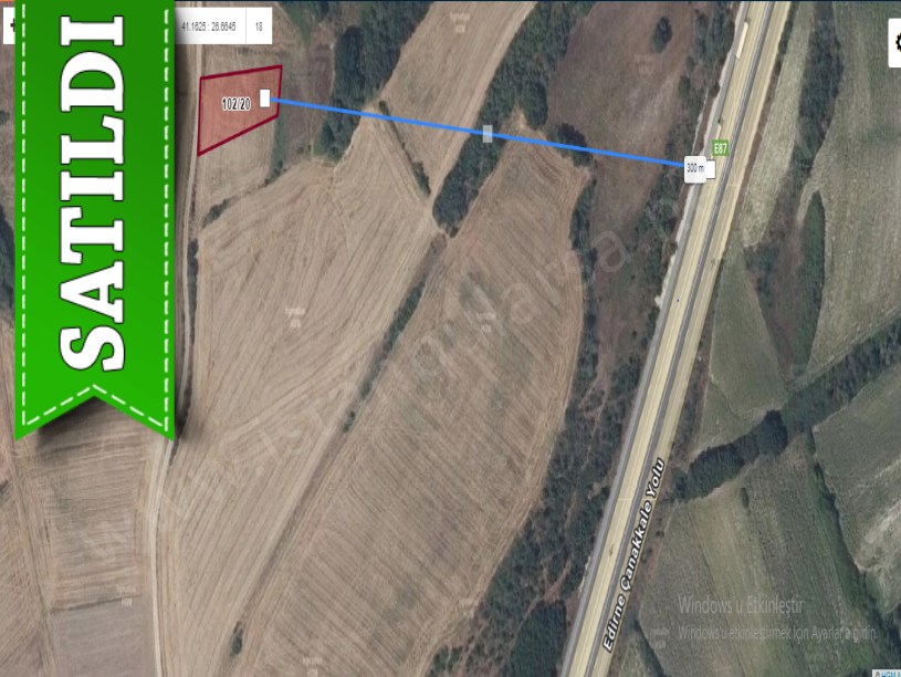 Edirne Uzunköprü Hamidiye Köyünde Satılık Arsa , 162 m2 Yolu Var 