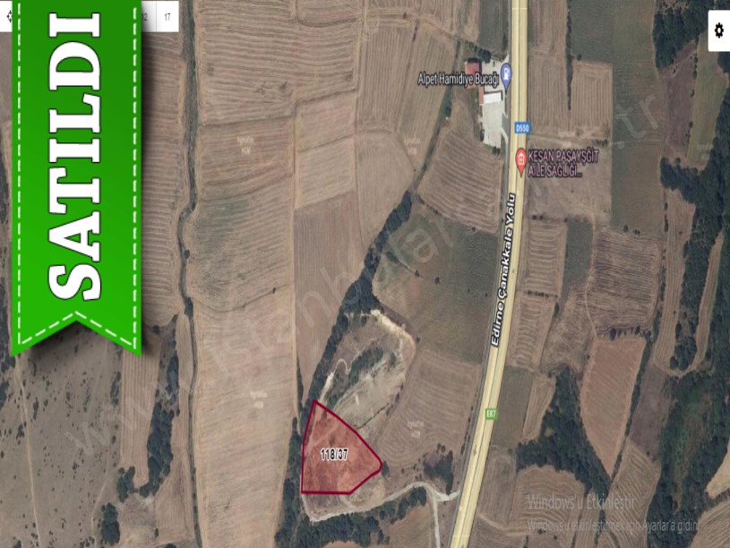 Edirne Uzunköprü Hamidiye Köyünde Satılık Arsa , 791 M2 Yolu Var Otoyola Yakın