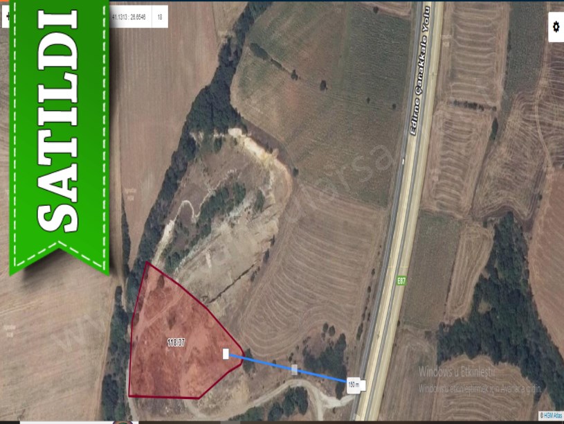 Edirne Uzunköprü Hamidiye Köyünde Satılık Arsa , 791 M2 Yolu Var Otoyola Yakın