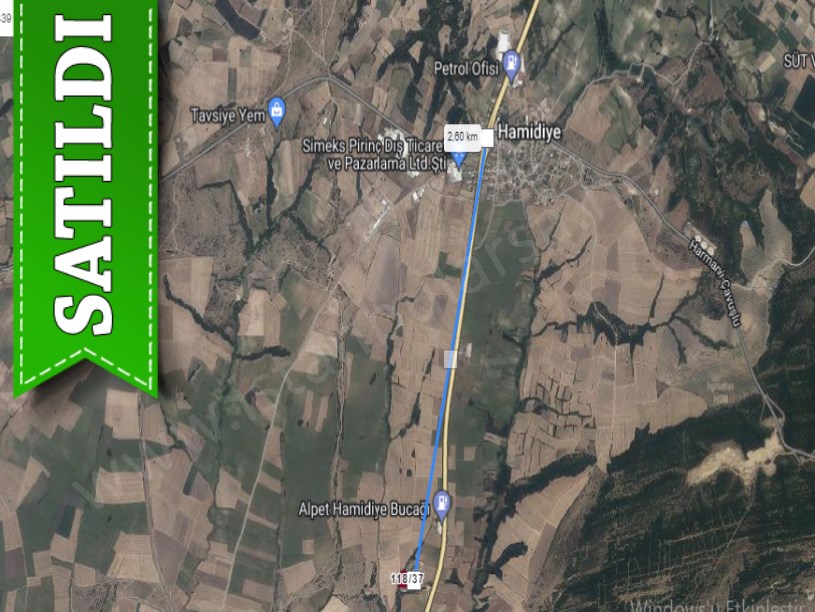 Edirne Uzunköprü Hamidiye Köyünde Satılık Arsa , 791 M2 Yolu Var Otoyola Yakın