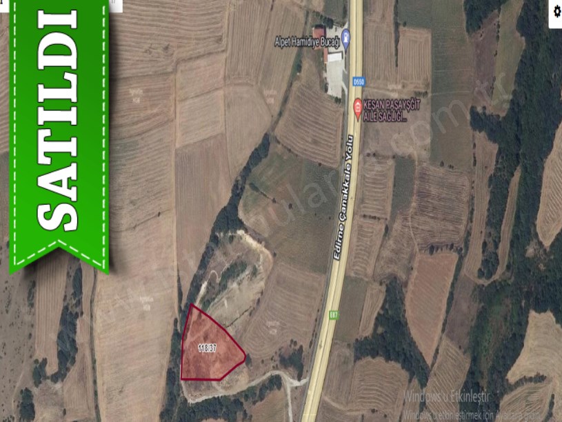 Edirne Uzunköprü Hamidiye Köyünde Satılık Arsa , 791 M2 Yolu Var Otoyola Yakın