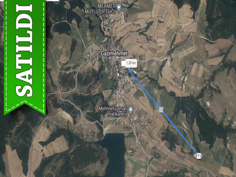 Edirne Uzunköprü Gazimehmet Köyü Satılık Arsa , 187 m2 Meraya Cephe Yolu Var