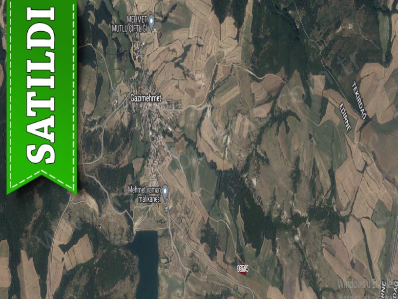 Edirne Uzunköprü Gazimehmet Köyü Satılık Arsa , 187 m2 Meraya Cephe Yolu Var