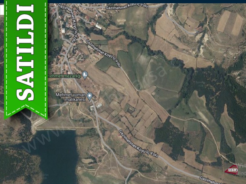 Edirne Uzunköprü Gazimehmet Köyü Satılık Arsa , 187 m2 Meraya Cephe Yolu Var