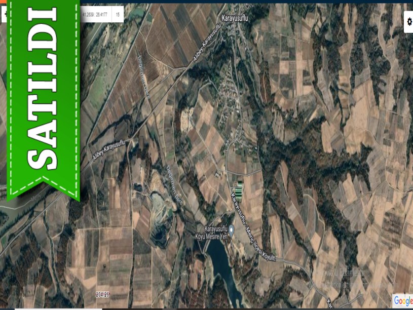 Edirne Meriç Karayusuflu Köyü Satılık Tarla , 979 m2 Yola Cephe Müstakil
