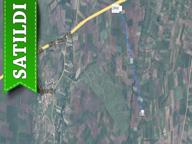 Kırklareli Merkez Tekkeşeyhler Köyü Satılık Tarla , 4,386 m2 Müstakil Yolu Var