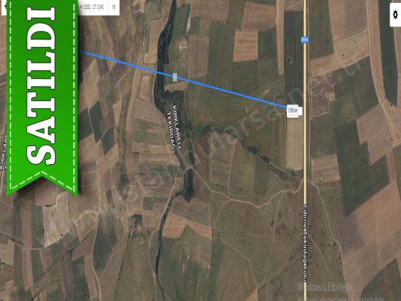 Tekirdağ Hayrabolu Lahna Mah. Satılık Tarla , 1,728 M2 Resmi Yolu Var