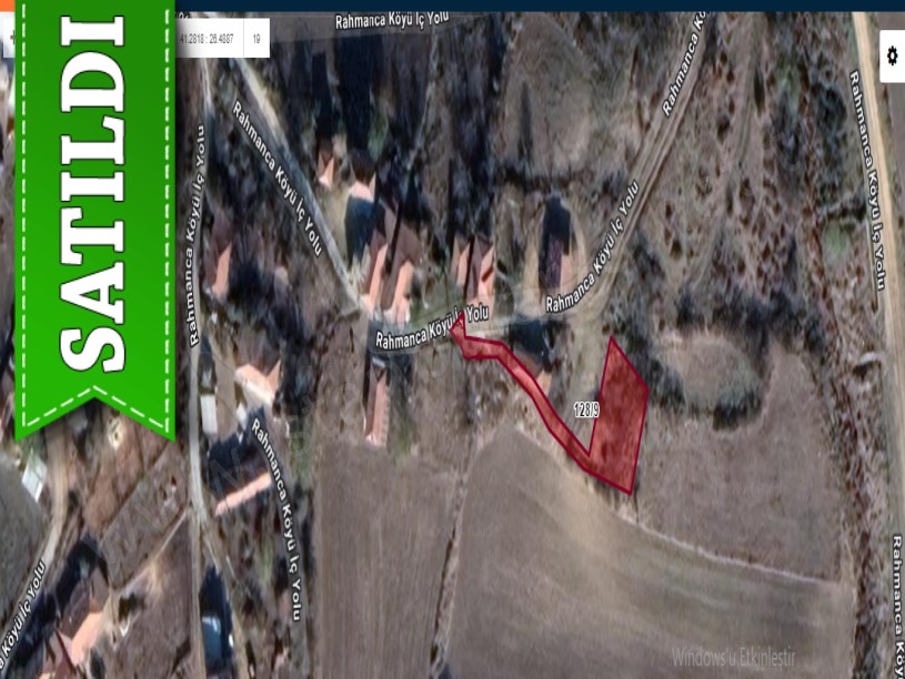 Edirne Meriç Rahmanca Köyü Satılık Arsa , 337 m2 Köyiçi Yolu Var Müstakil