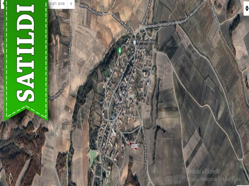 Edirne Meriç Rahmanca Köyü Satılık Arsa , 337 m2 Köyiçi Yolu Var Müstakil