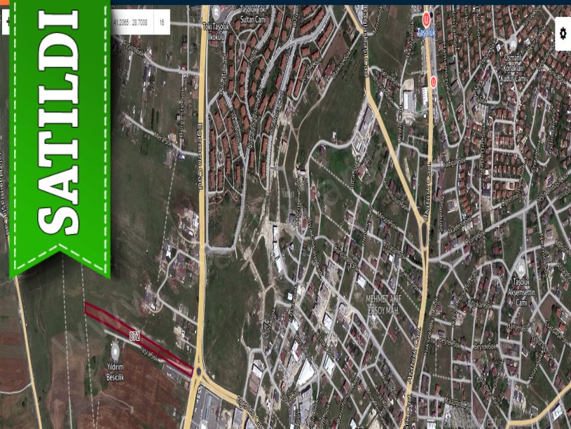 Arnavutköy Taşolukta Satılık Arsa , 382 M2 Cadde Cephe Çevrili 