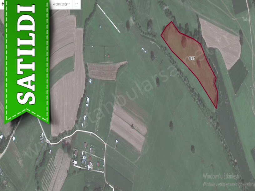 Çatalca Belgratta Satılık Arsa , 972 m2 Evlerin Yakını Hisseli