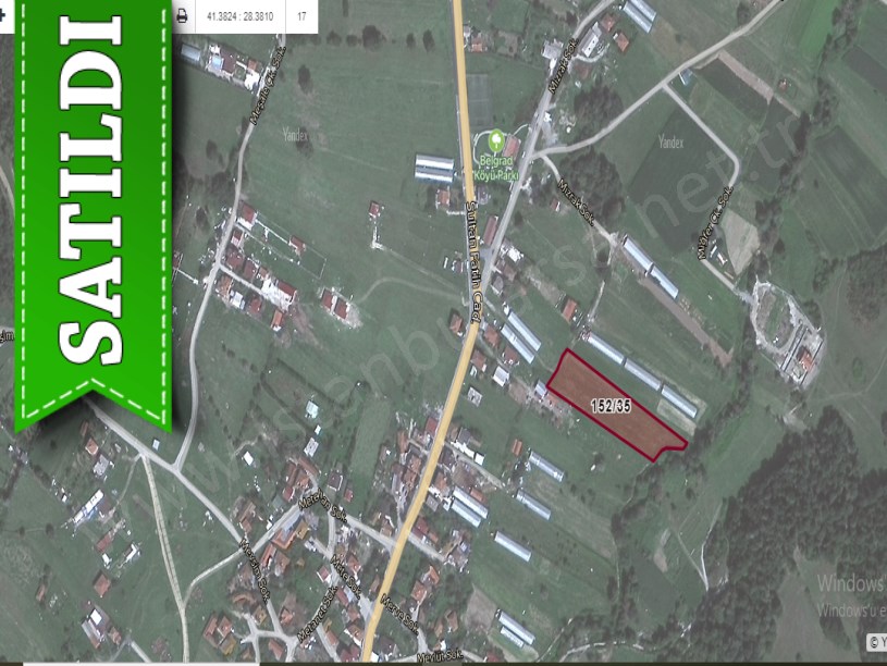 Çatalca Belgratta Satılık Arsa , 325 m2 Köy İçi Yolu Var