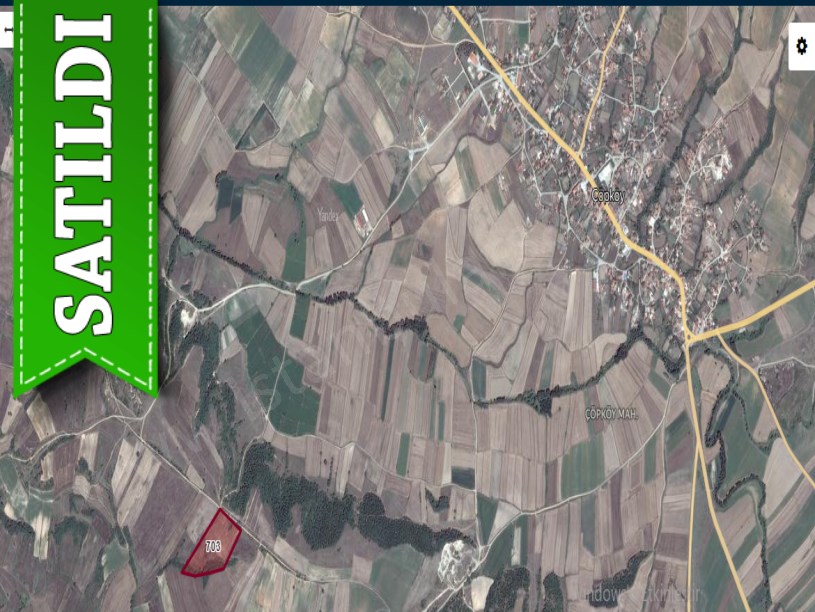 Edirne Uzunköprü Çöpköyde Satılık Arsa , 342 M2 Yolu Var Hisseli