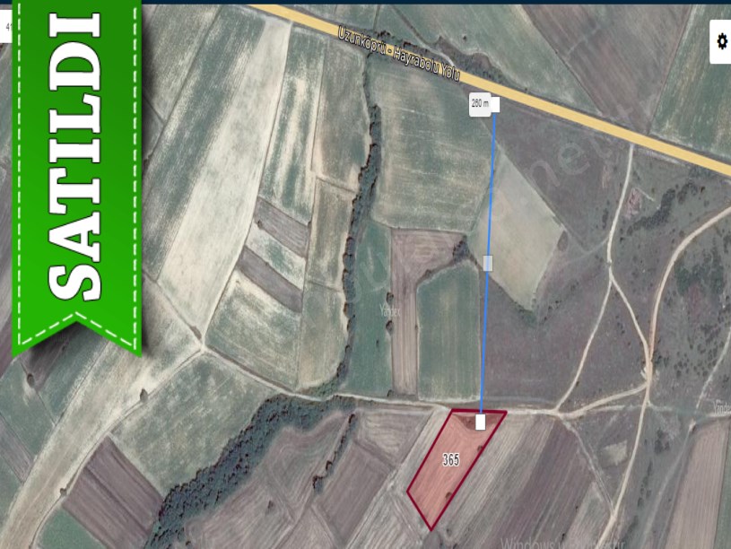 Edirne Uzunköprü Çöpköyde Satılık Arsa , 292 M2 Yolu Var Hisseli
