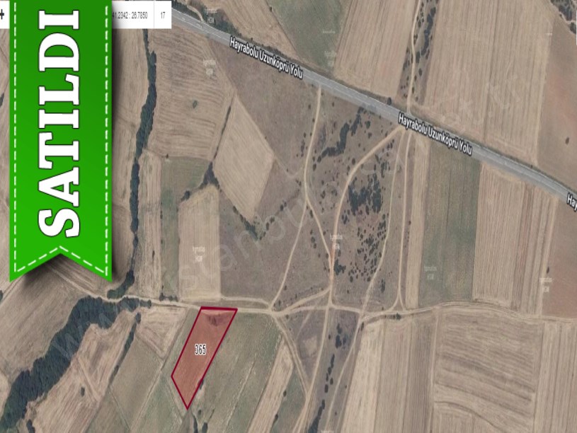Edirne Uzunköprü Çöpköyde Satılık Arsa , 292 M2 Yolu Var Hisseli