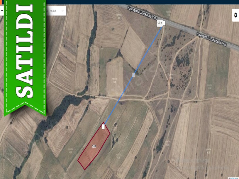 Edirne Uzunköprü Çöpköyde Satılık Arsa , 392 M2 Hisseli
