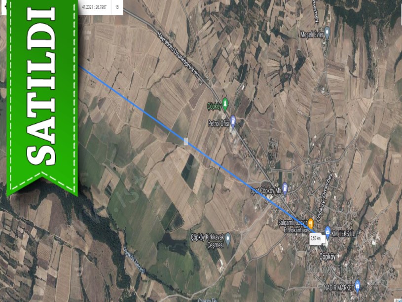 Edirne Uzunköprü Çöpköyde Satılık Arsa , 392 M2 Hisseli
