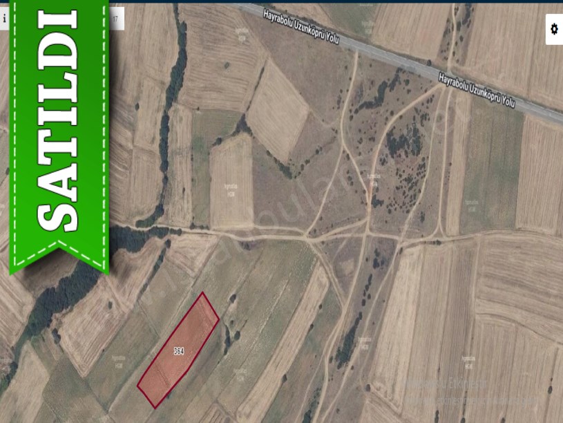 Edirne Uzunköprü Çöpköyde Satılık Arsa , 392 M2 Hisseli