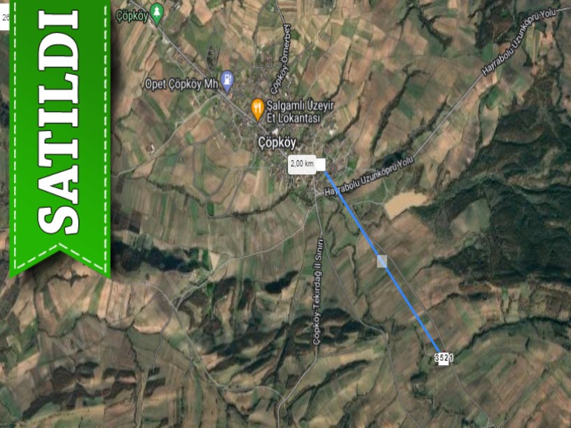 Edirne Uzunköprü Çöpköyde Satılık Arsa , 283 M2 Yolu Var Hisseli