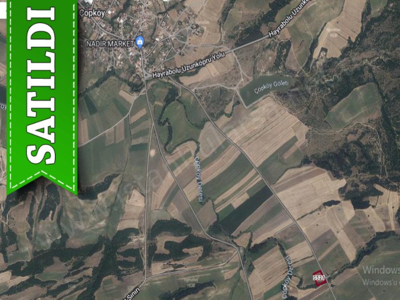 Edirne Uzunköprü Çöpköyde Satılık Arsa , 283 M2 Yolu Var Hisseli