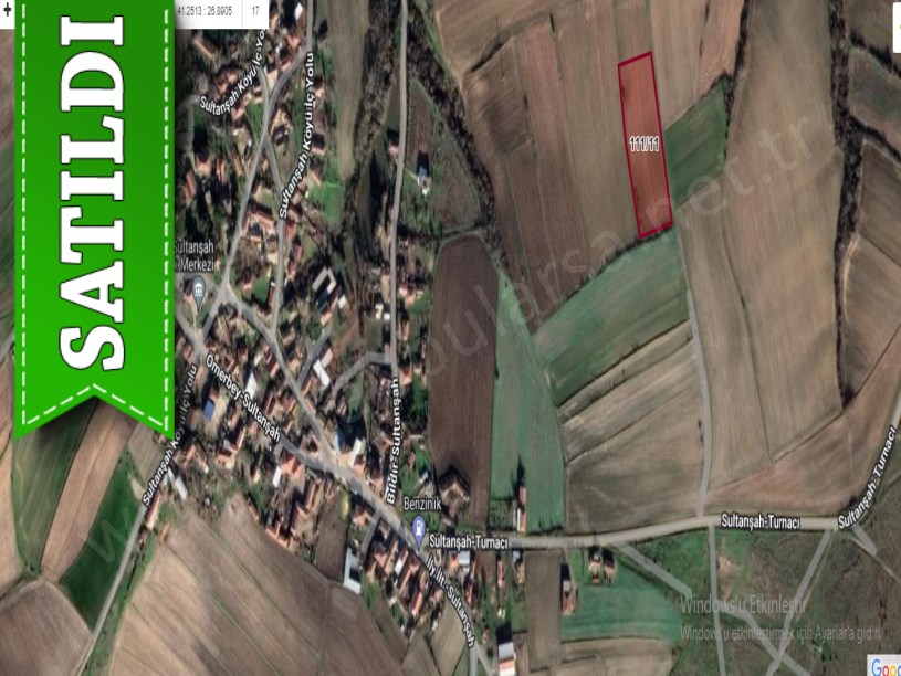 Edirne Uzunköprü Sultanşah Köyünde Satılık Tarla , 437 m2 Köye Yakın Yolu Var