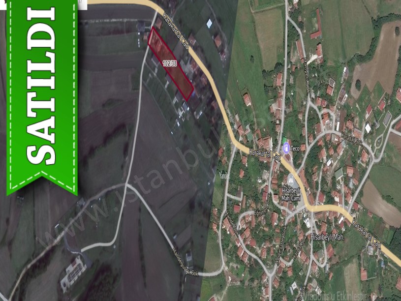 Çatalca Hisarbeylide Satılık Arsa , 290 M2 Yolu Var Köy içi Evlerin Yakını