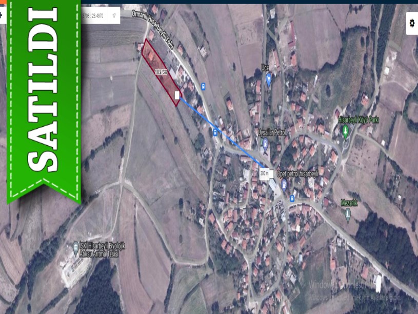 Çatalca Hisarbeylide Satılık Arsa , 290 M2 Yolu Var Köy içi Evlerin Yakını