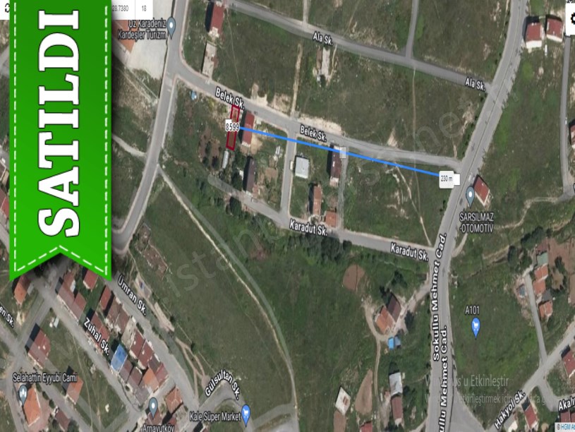  Arnavutköy NeneHatun Mah. Satılık Arsa , 166 M2 Müstakil 3 kat İmarlı