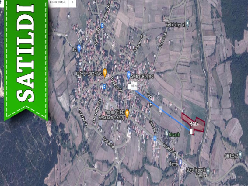 Çatalca Çiftlikköyde Satılık Arsa , 888 M2 Çevrili Yolu Var Evlere Yakın