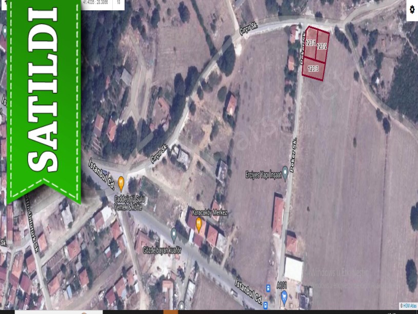 Çatalca Karacaköyde Satılık Arsa , 1,246 M2 Köy İçi Villa İmarlı Köşebaşı