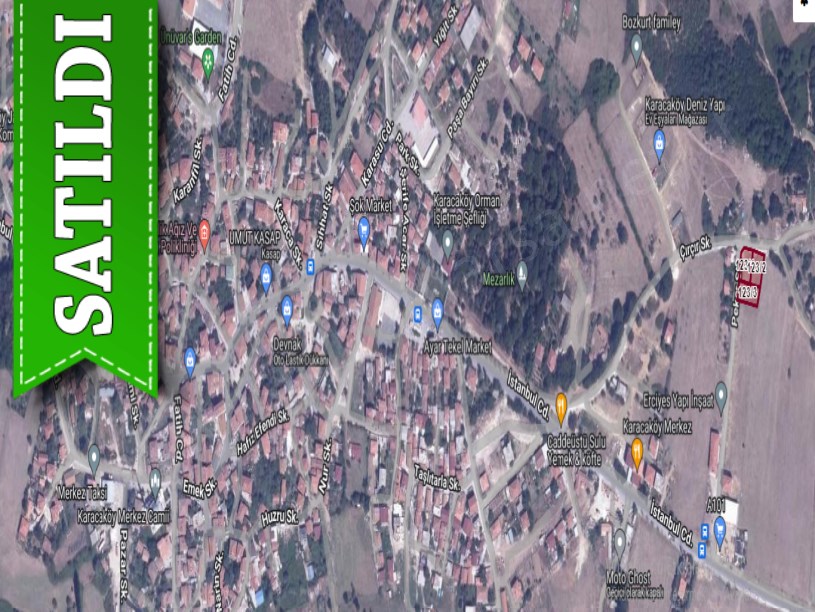 Çatalca Karacaköyde Satılık Arsa , 1,246 M2 Köy İçi Villa İmarlı Köşebaşı