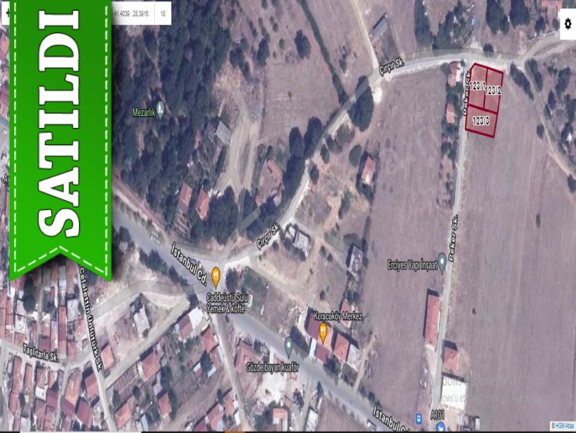 Çatalca Karacaköyde Satılık Arsa , 1,246 M2 Köy İçi Villa İmarlı Köşebaşı