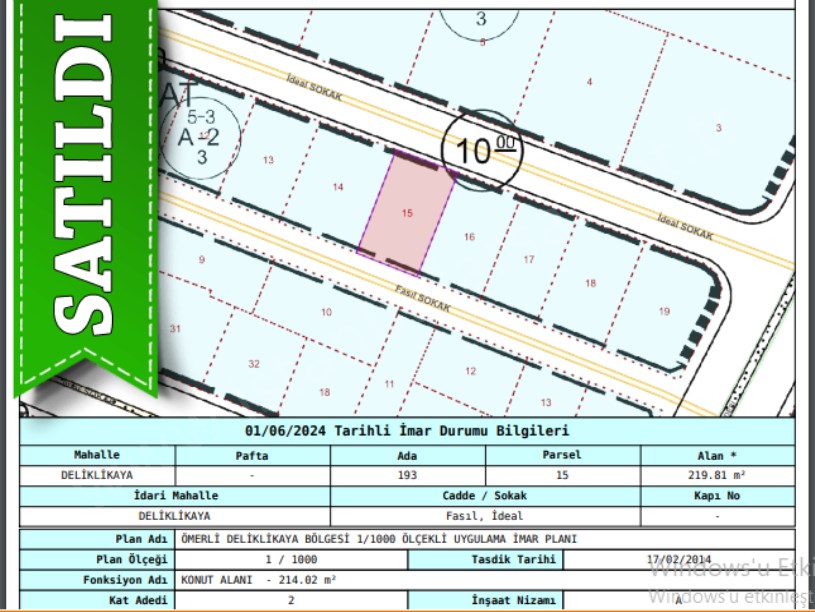 Arnavutköy Delikkayada Satılık Arsa , 220 M2 Müstakil 2 kat İmarlı
