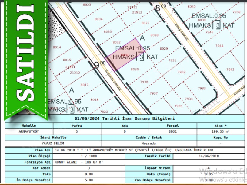 Arnavutköy Çardaktepede Satılık Arsa , 200 M2 Müstakil İmarlı