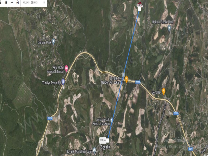 Arnavutköy Boyalıkta Satılık Arsa , 326 m2 Yolu Var Evlere Yakın