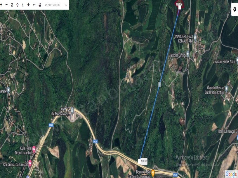 Arnavutköy Boyalıkta Satılık Arsa , 326 m2 Yolu Var Evlere Yakın