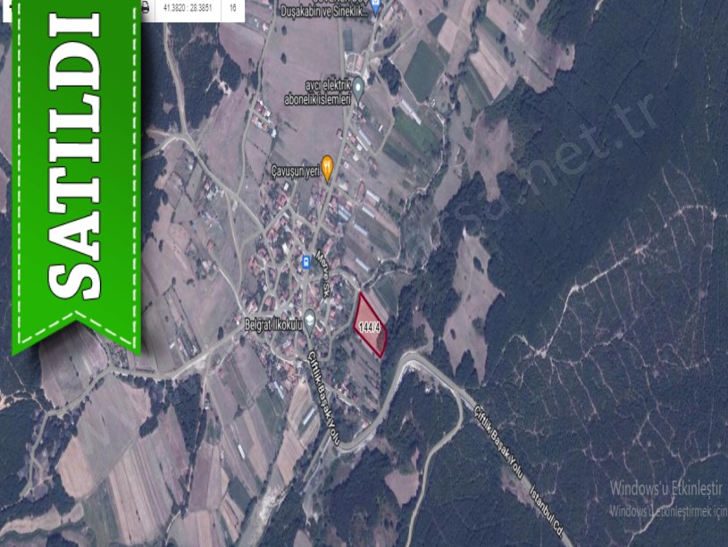 Çatalca Belgratta Satılık Arsa , 108 M2 Çaplı Evlere Yakın Yolu Var
