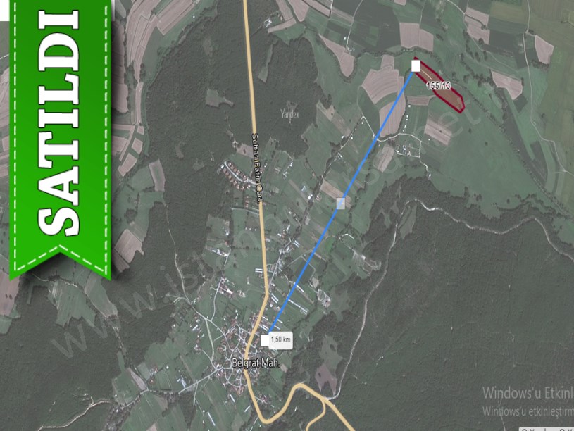 Çatalca Belgratta Satılık Arsa , 438 m2 Çaplı Muvafakatnameli 