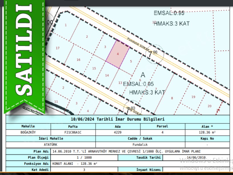 Arnavutköy Boğazköyde Satılık Arsa , 128 m2 Müstakil İmarlı