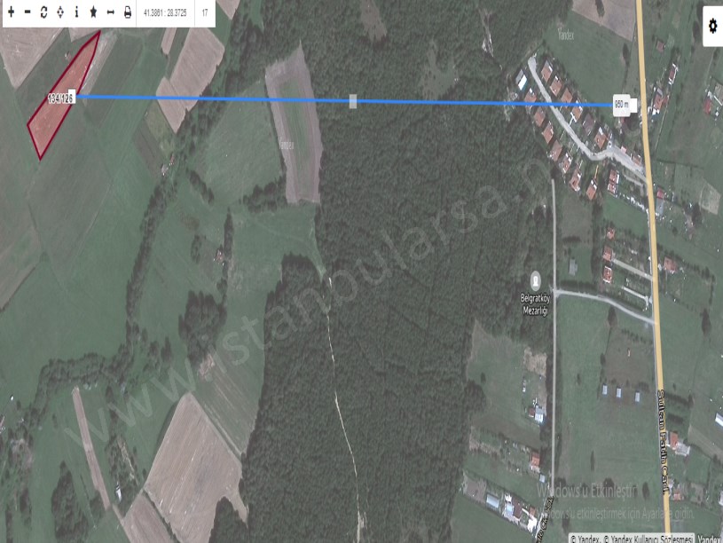 Çatalca Karacaköyde Satılık Tarla , 3,707 M2 Tek Tapu 