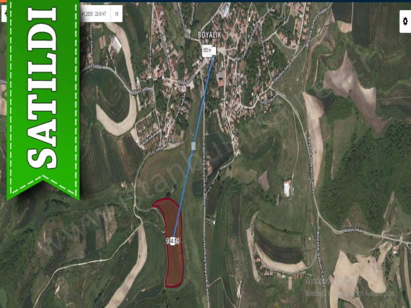 Arnavutköy Boyalıkta Satılık Arsa , 600 m2 Yolu Var Hisseli İmarlı