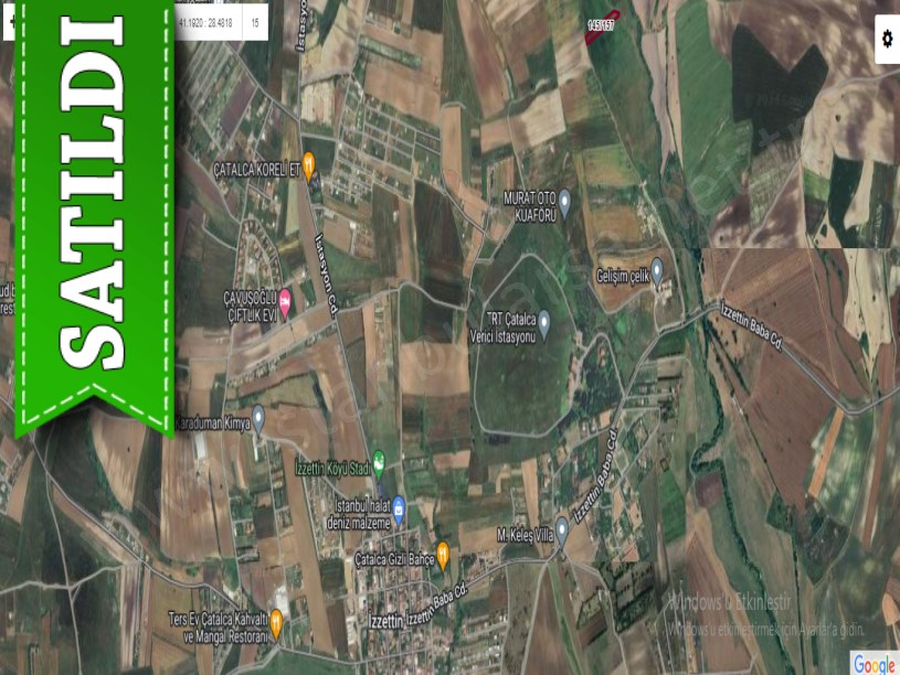 Çatalca İzzettinde Satılık Arsa , 515 M2 Yolu Var Çaplı  Evlerin Yakını