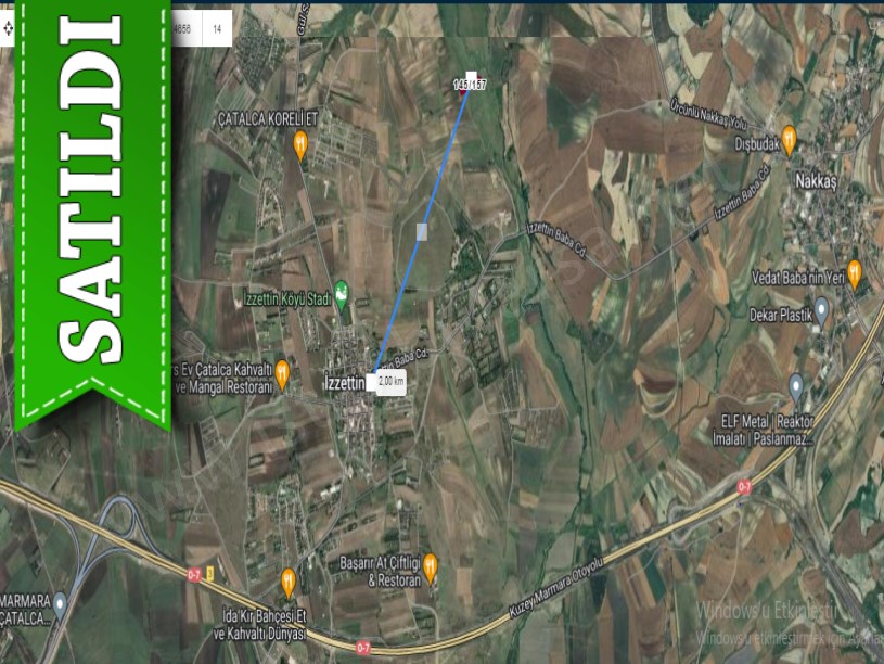 Çatalca İzzettinde Satılık Arsa , 515 M2 Yolu Var Çaplı  Evlerin Yakını