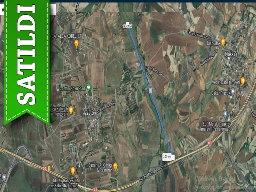 Çatalca İzzettinde Satılık Arsa , 515 M2 Yolu Var Çaplı  Evlerin Yakını