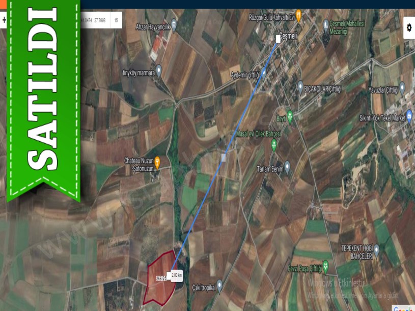 Tekirdağ Marmaraereğli Çeşmeli Mah Satılık Arsa , 218 m2 Yolu Var Evlerin Yakını 
