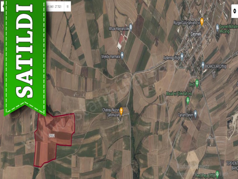 Tekirdağ Marmaraereğli Çeşmeli Mah Satılık Arsa , 386 m2 Yolu Var Hisseli 