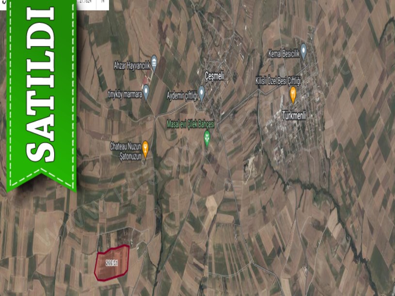 Tekirdağ Marmaraereğli Çeşmeli Mah Satılık Arsa , 242 m2 Hisseli Yolu Var