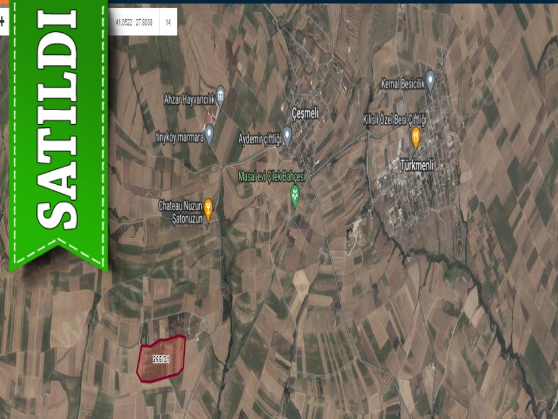 Tekirdağ Marmaraereğli Çeşmeli Mah Satılık Arsa , 242 m2 Hisseli Yolu Var
