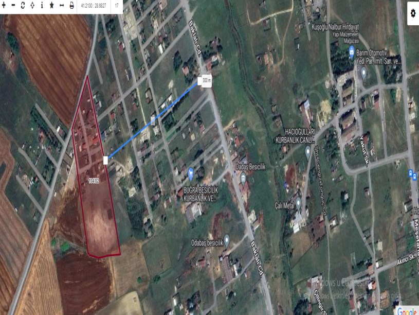 Arnavutköy Çilingirde Satılık Arsa , 326 m2 Çaplı Çevrili Merkezde 